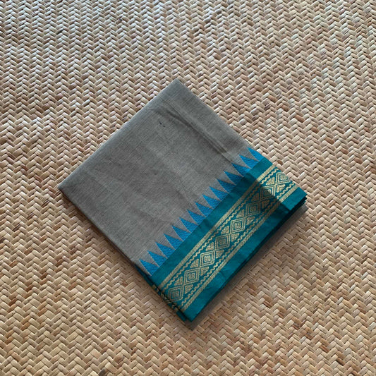 Grey, Chettinad Cotton Blouse piece
