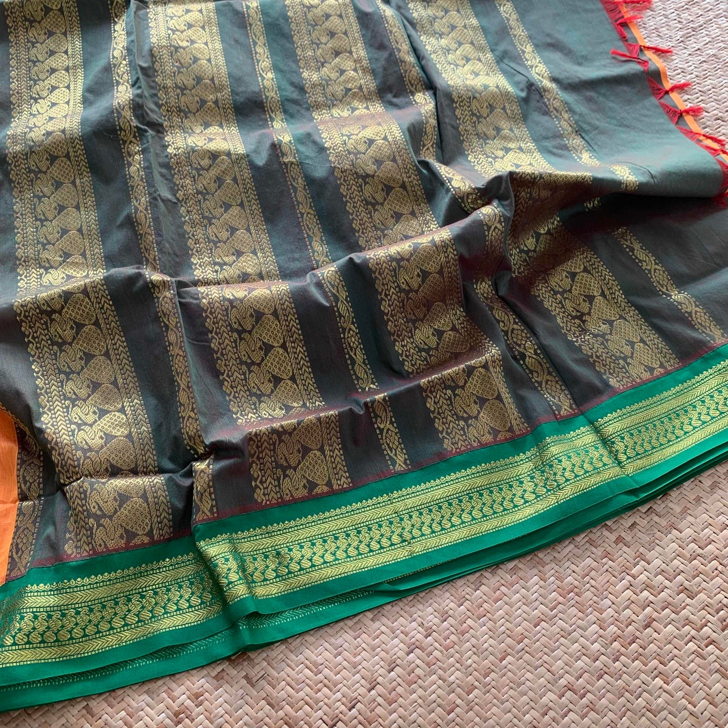 Mango Yellow, Kalyani Silk Cotton.