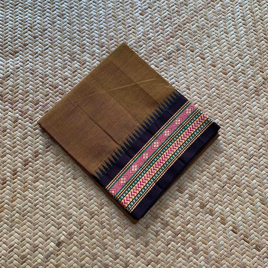 Brown, Chettinad Cotton Blouse piece