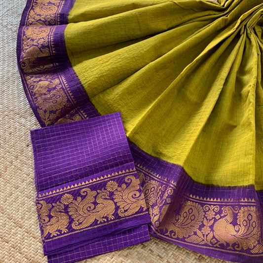 Olive Green, Zari Kattam Sungudi