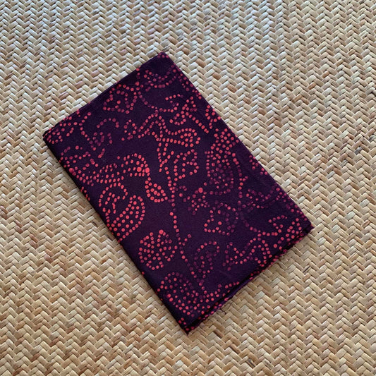 Dark Brown Wax Printed  Cotton Blouse piece