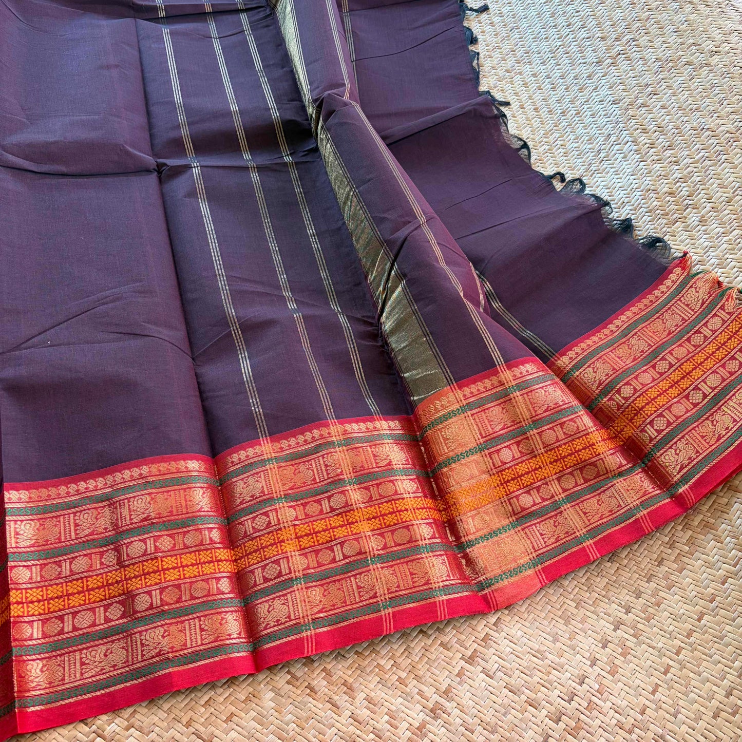 Chettinad Cotton Saree, Brown