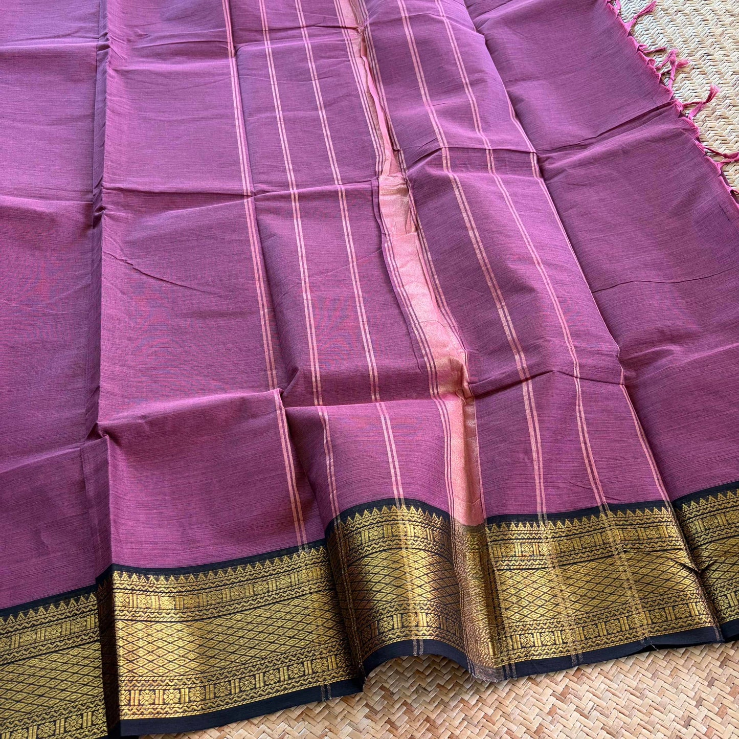 Chettinad Cotton Saree, Purple