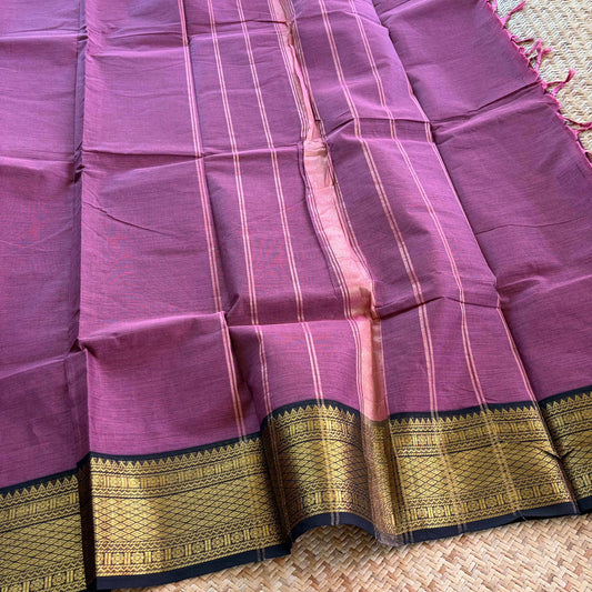 Chettinad Cotton Saree, Purple