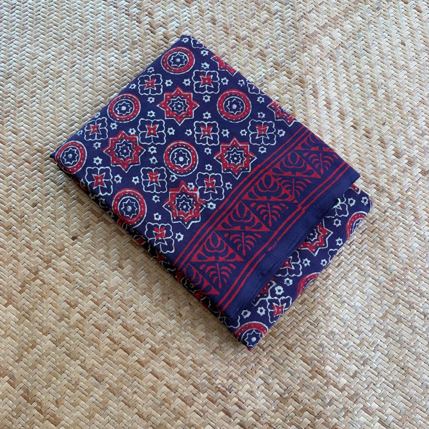 Mul Mul Cotton saree, Hand Block Printed, Purple