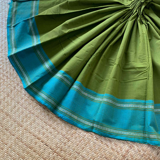 Arupukottai Handwoven Saree, Green