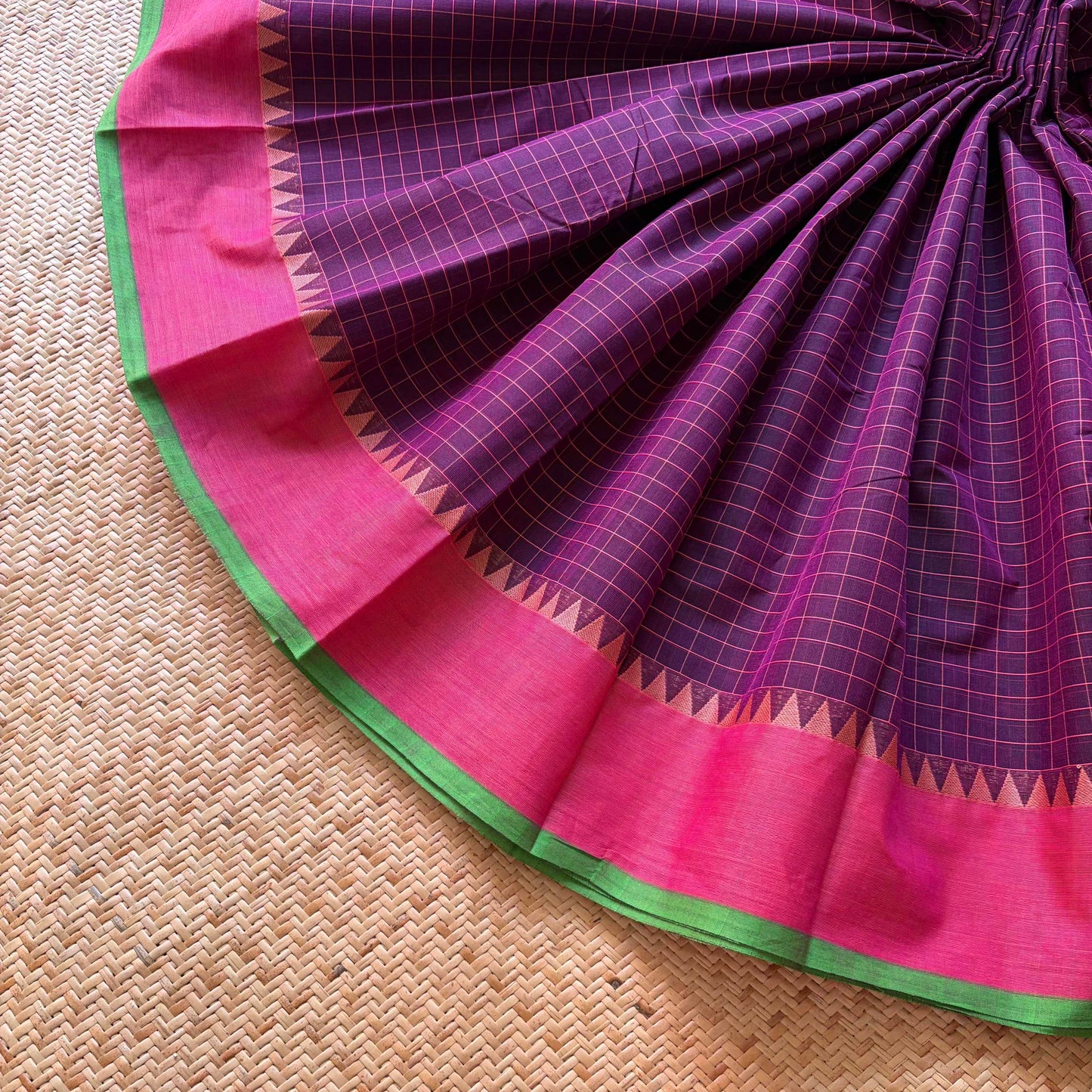 Chettinad Cotton Saree, Purple