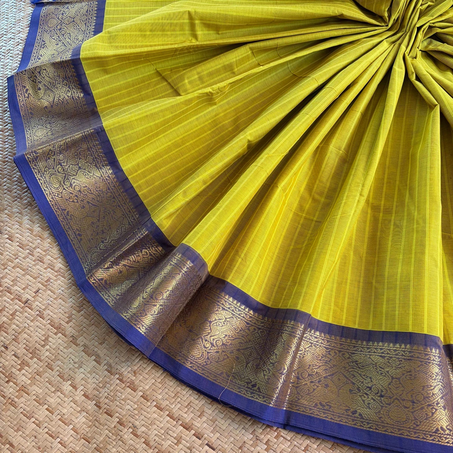 Chettinad Cotton Saree, Yellow