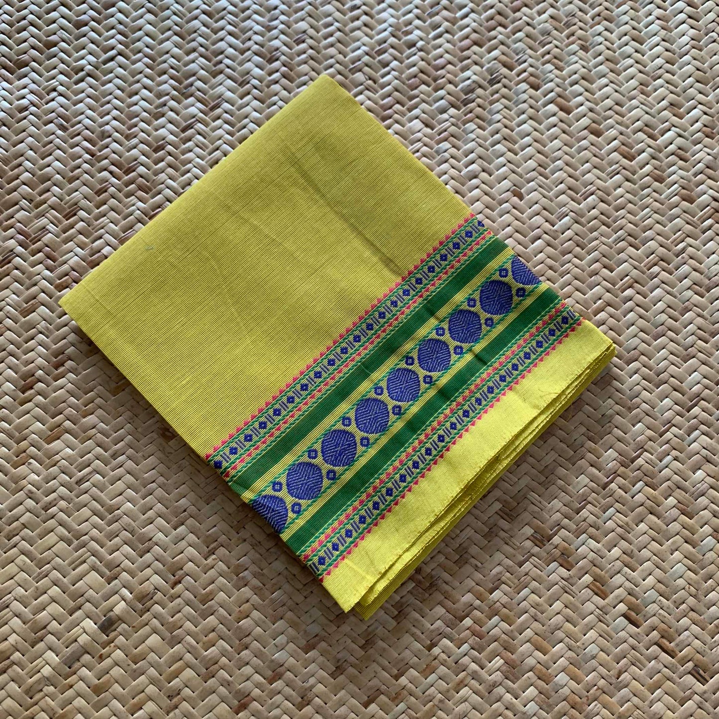 Lime, Chettinad Cotton Blouse piece