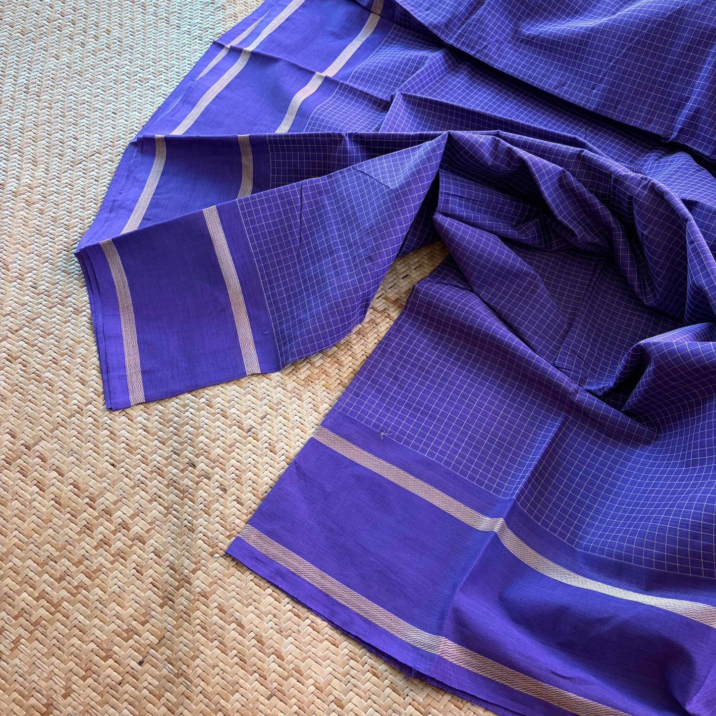 Chettinad Cotton Saree, Purple