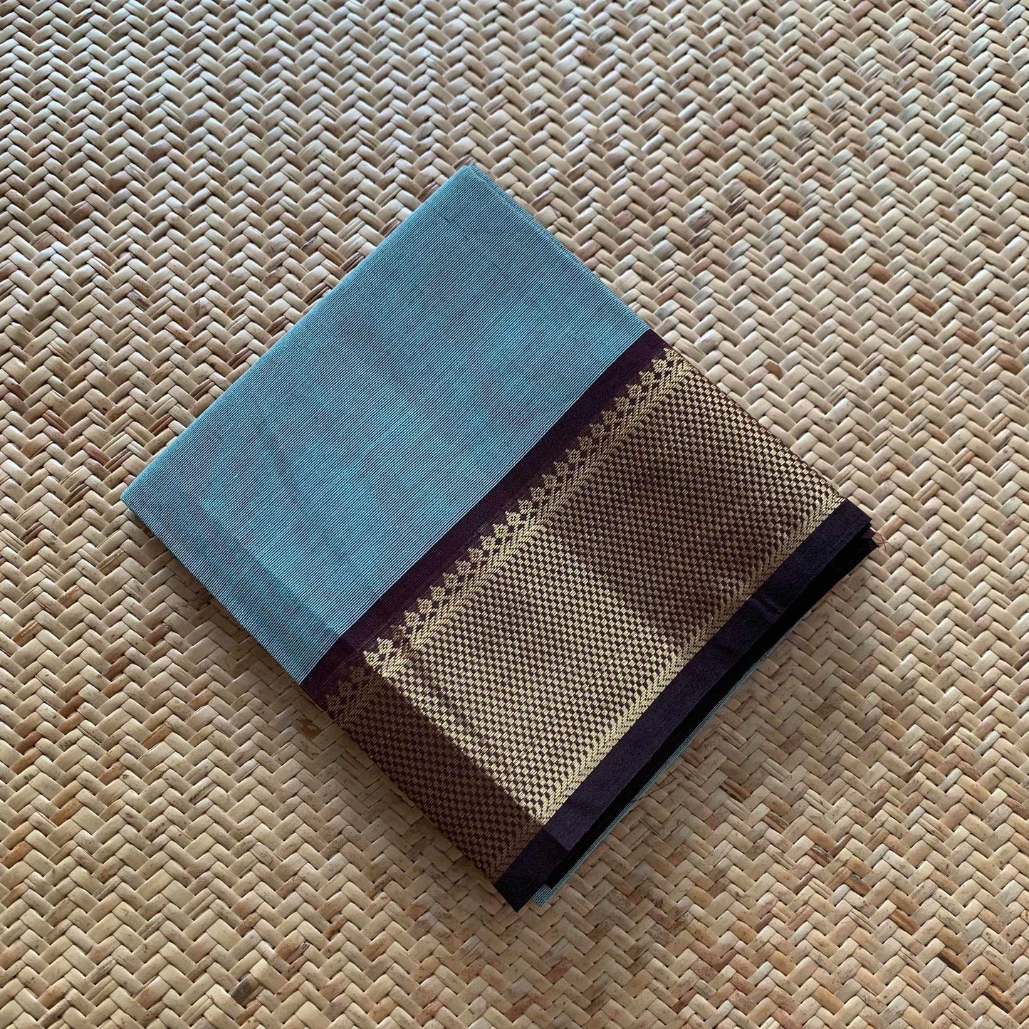 Grey , Chettinad Cotton Blouse piece