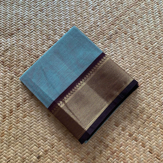 Grey , Chettinad Cotton Blouse piece