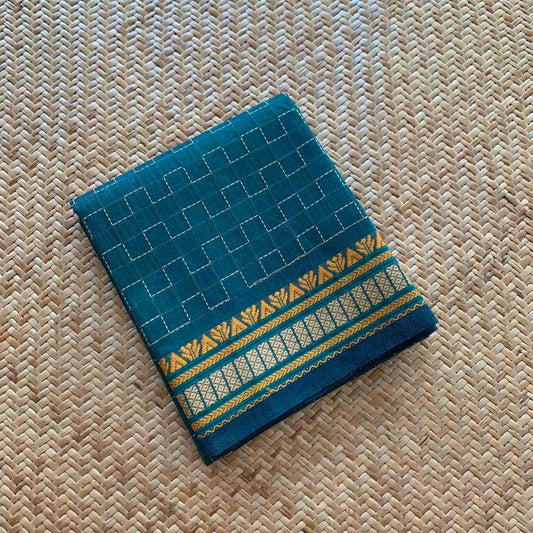 Peacock Blue, Chettinad Cotton Blouse piece