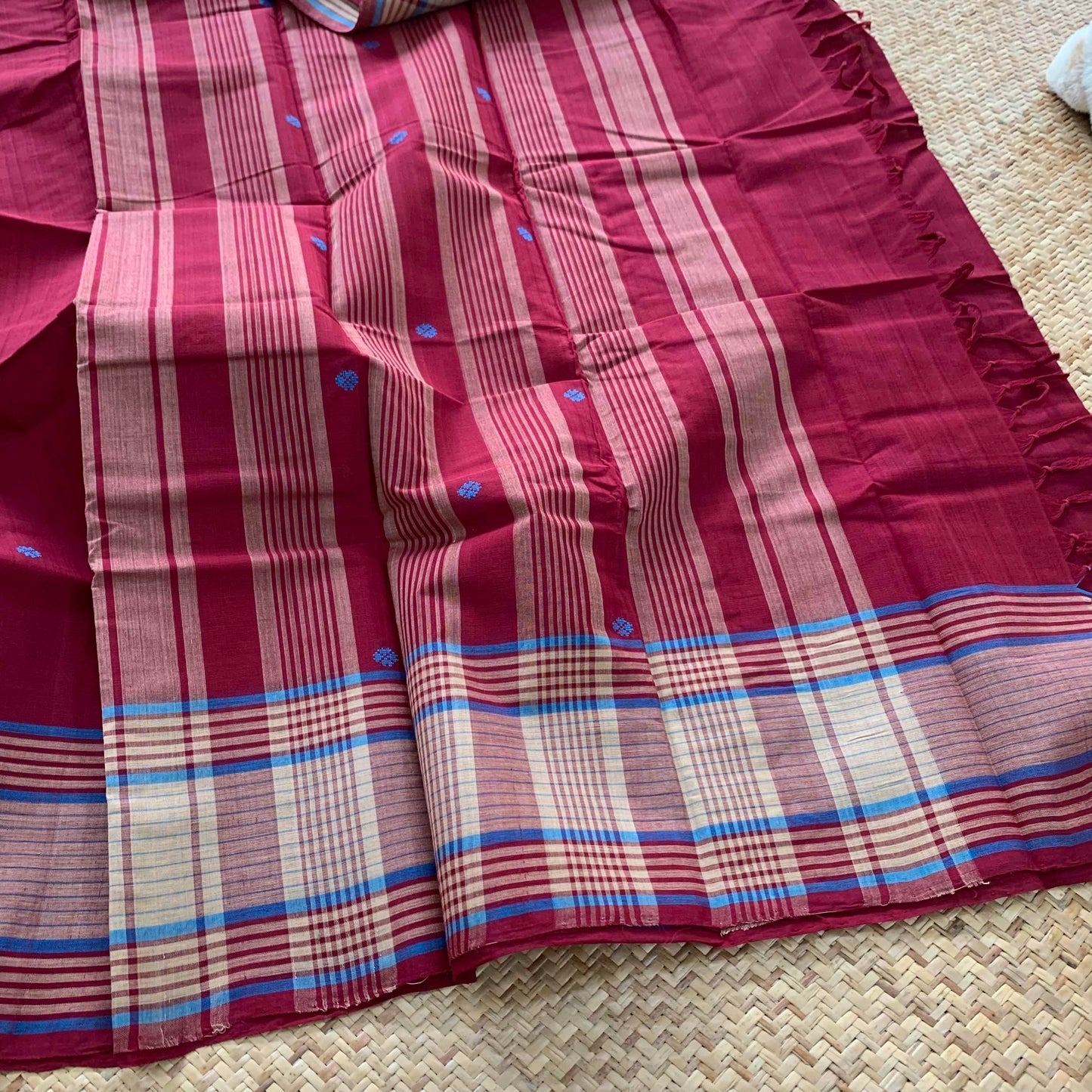 Arupukottai Handwoven Saree, Maroon