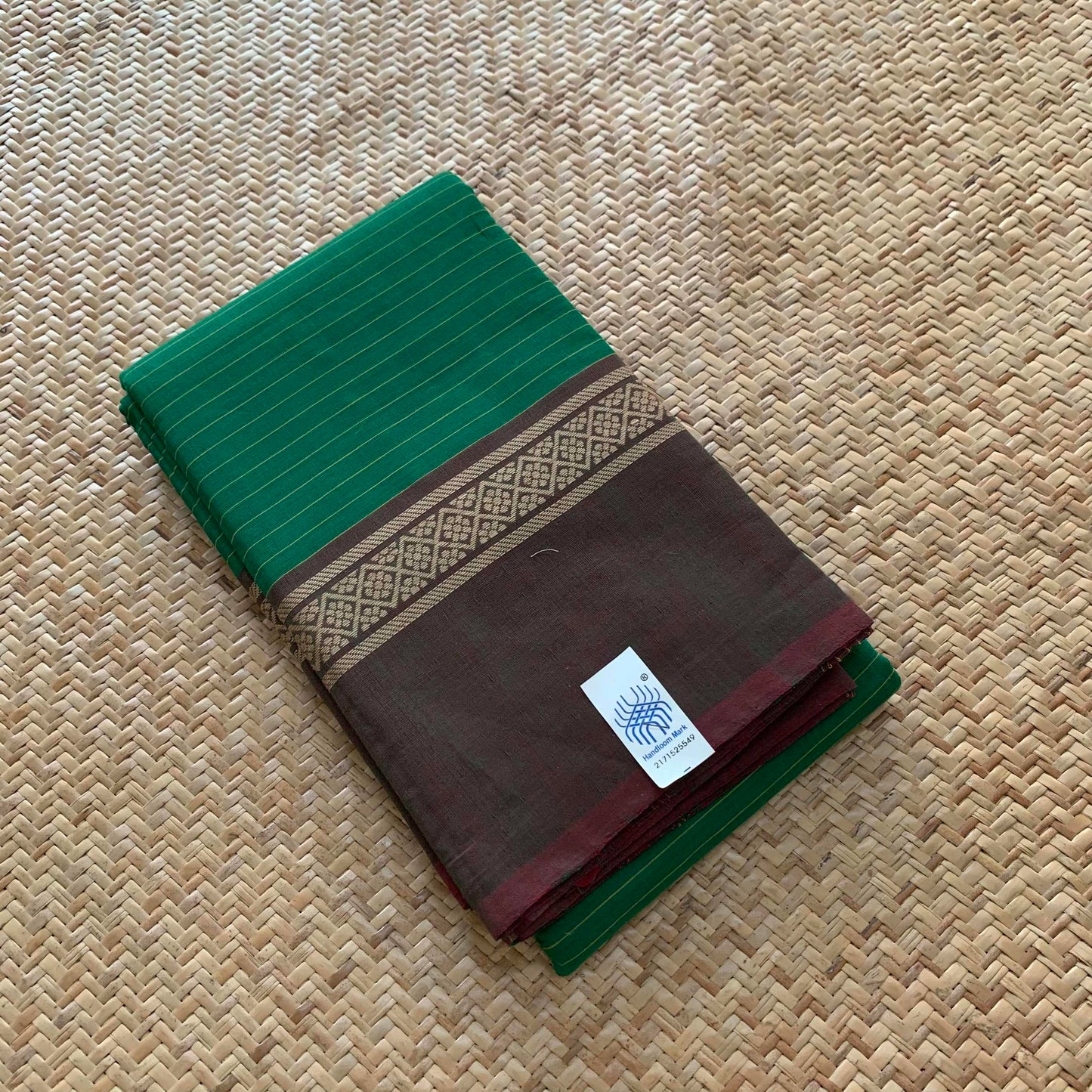 Arupukottai Handwoven Saree, Green