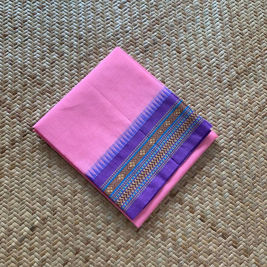 Pink, Chettinad Cotton Blouse piece
