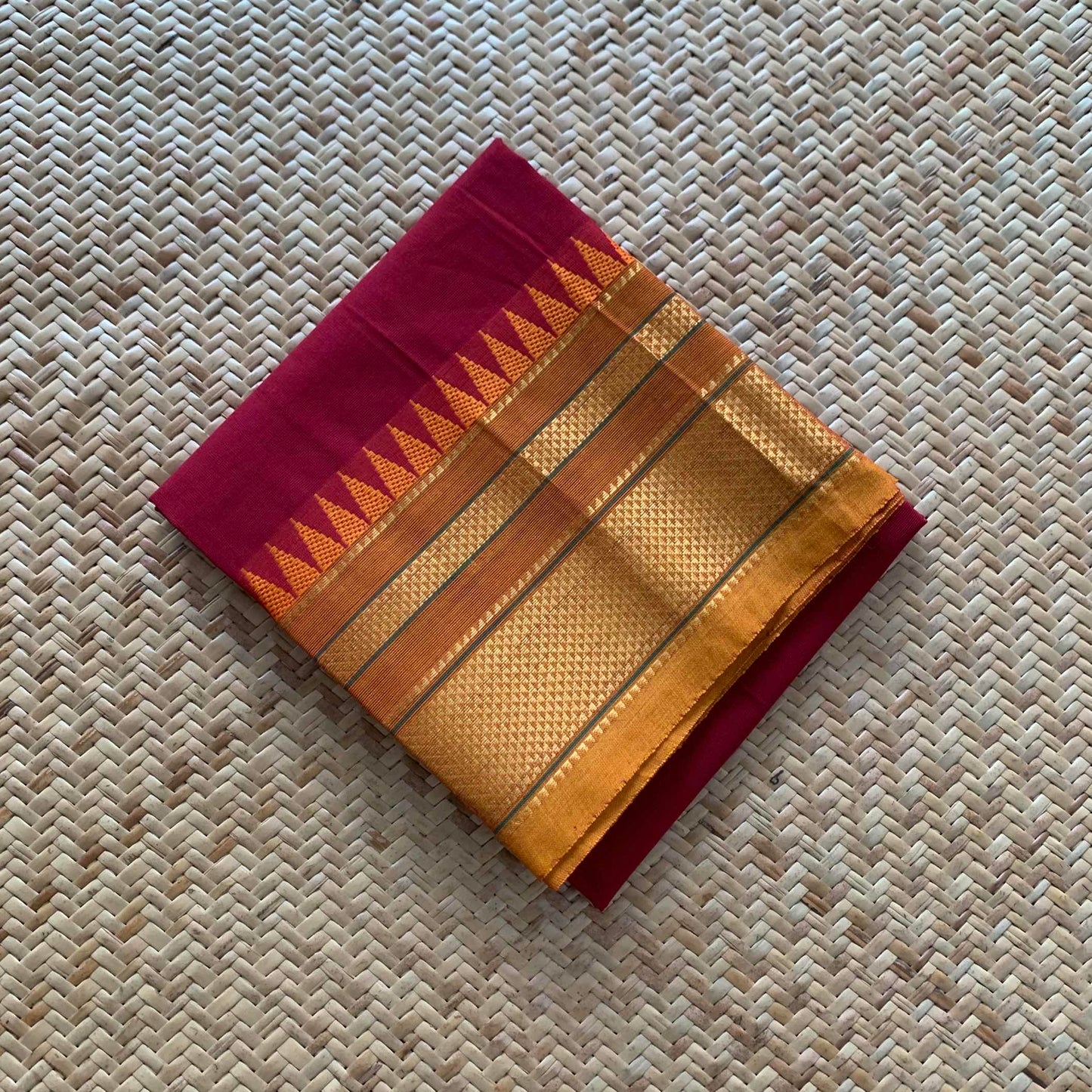 Red, Chettinad Cotton Blouse piece