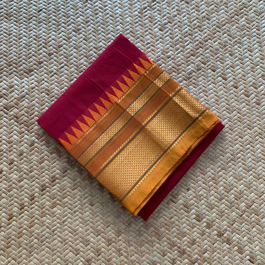 Red, Chettinad Cotton Blouse piece