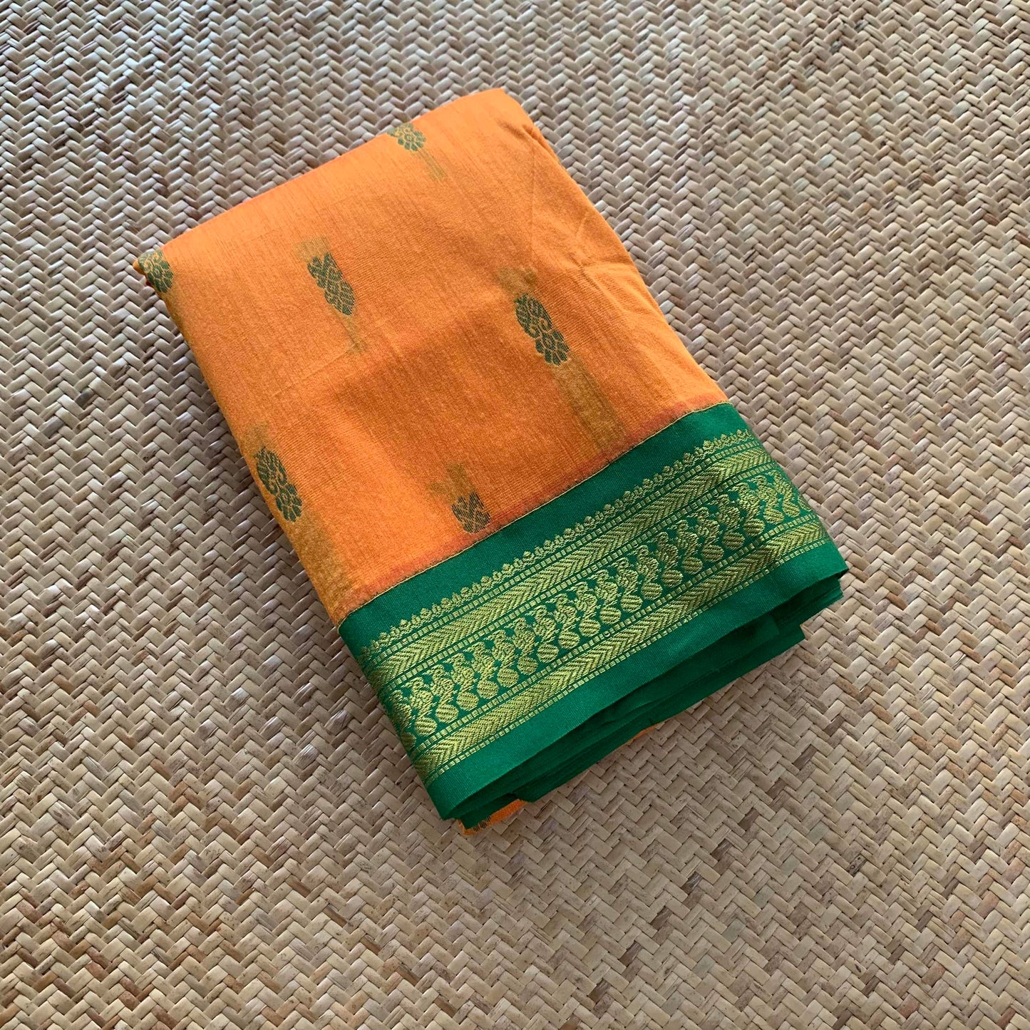 Mango Yellow, Kalyani Silk Cotton.