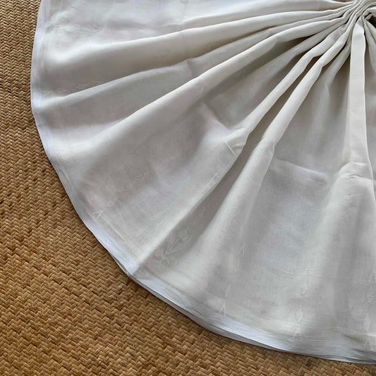 Pure White, Handwoven Jamdani Soft cotton Saree