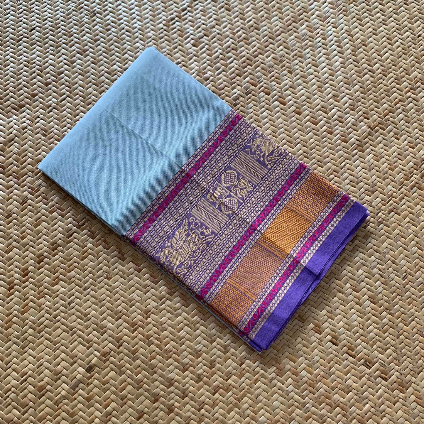 Light Grey, Chettinad Cotton Blouse piece