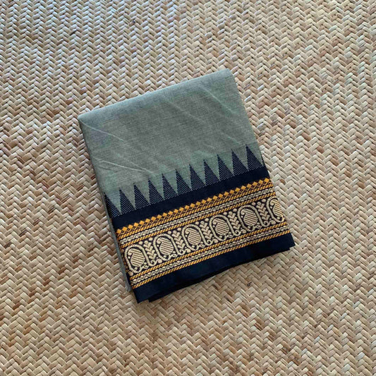 Grey, Chettinad Cotton Blouse piece