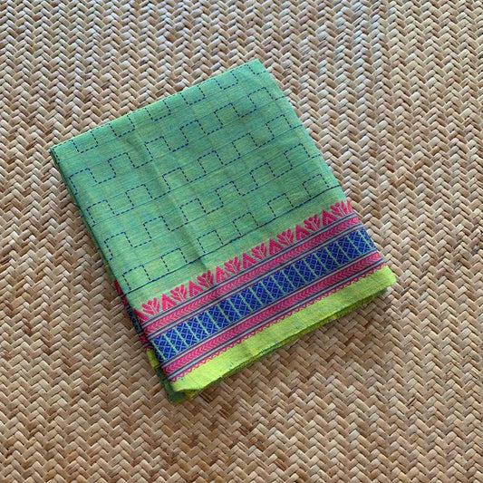 Aqua Green, Chettinad Cotton Blouse piece