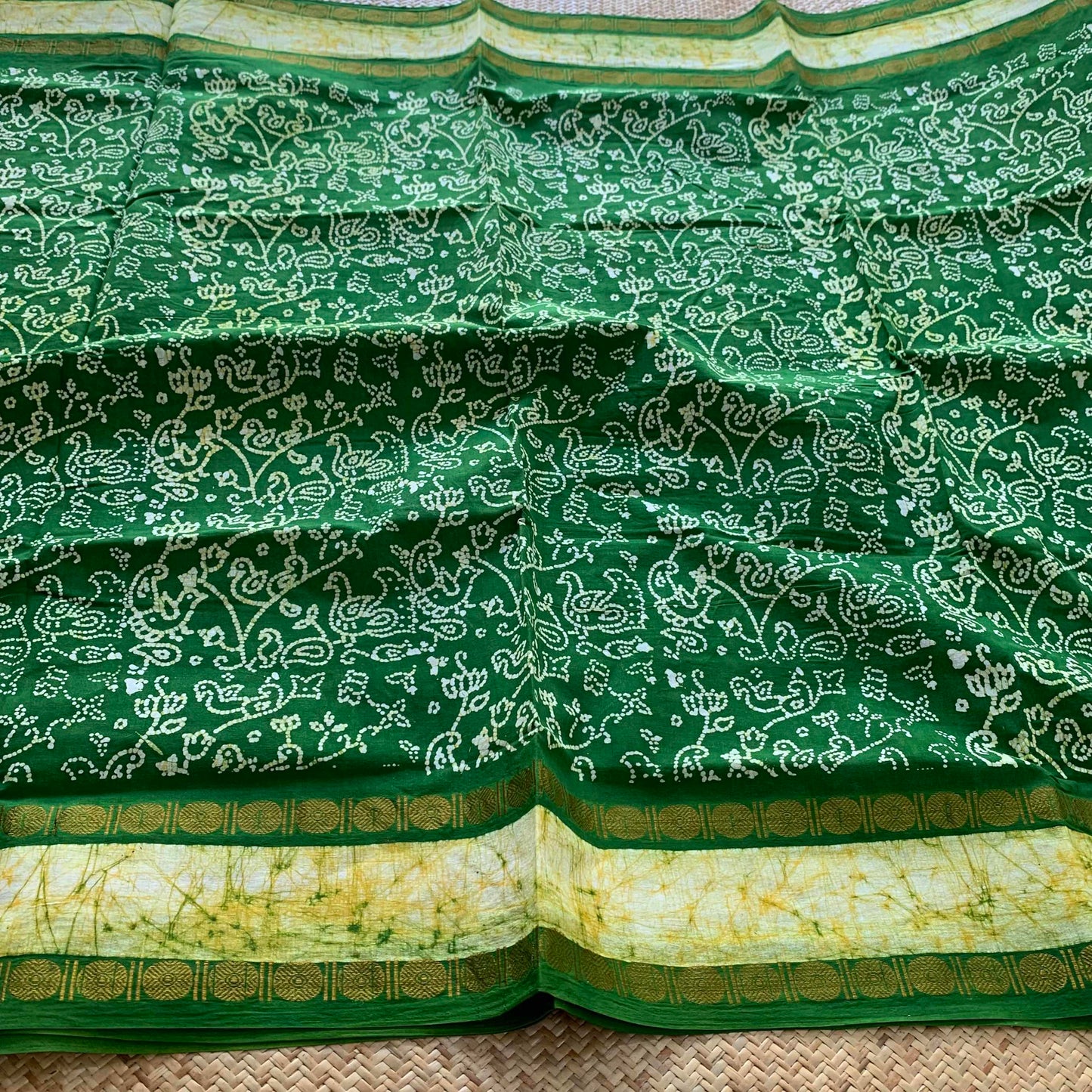 Rudraksham Wax Print , Green