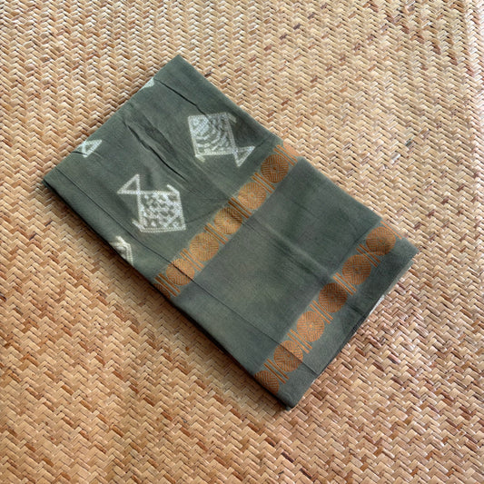 Cement, Hand Crafted Nui Shibori Sungudi Cotton Blouse Piece