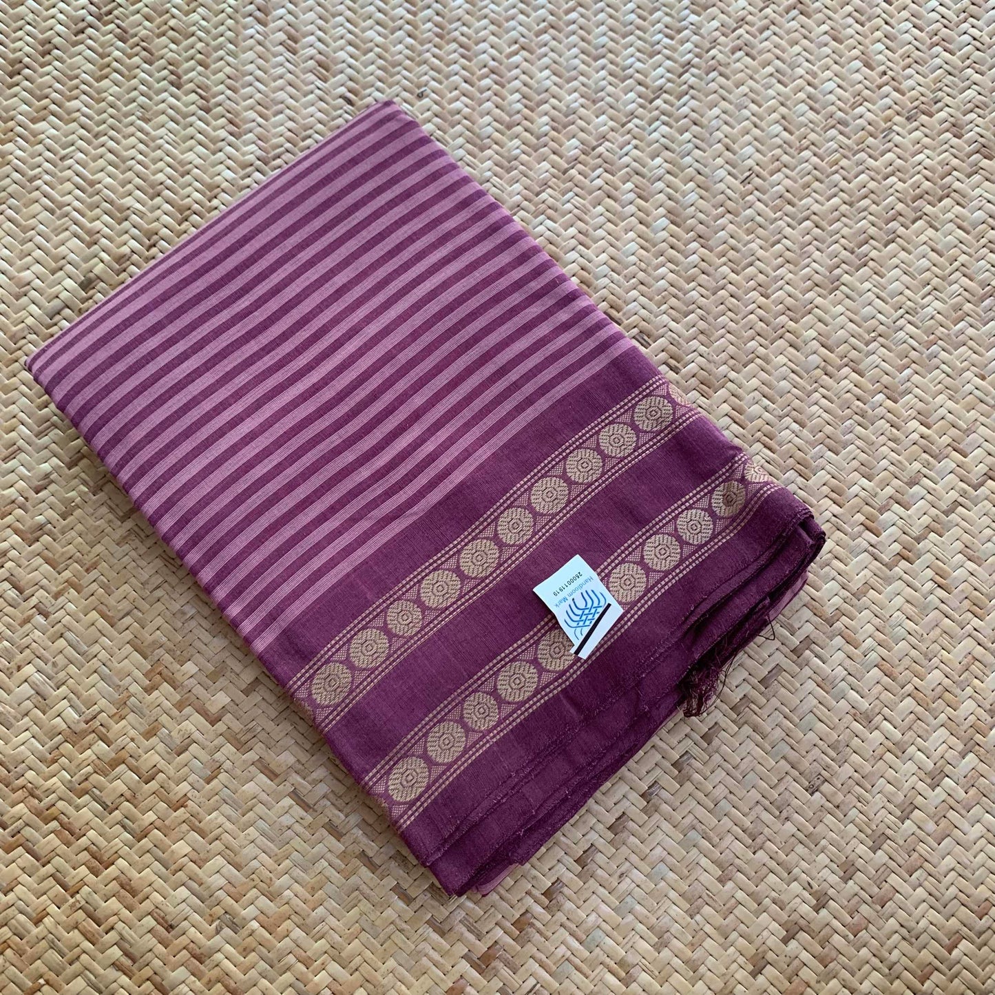 Purple , Hand Woven Cotton Saree