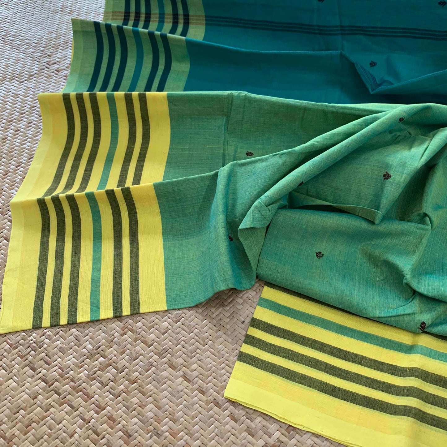 Arupukottai Handwoven Saree, Green