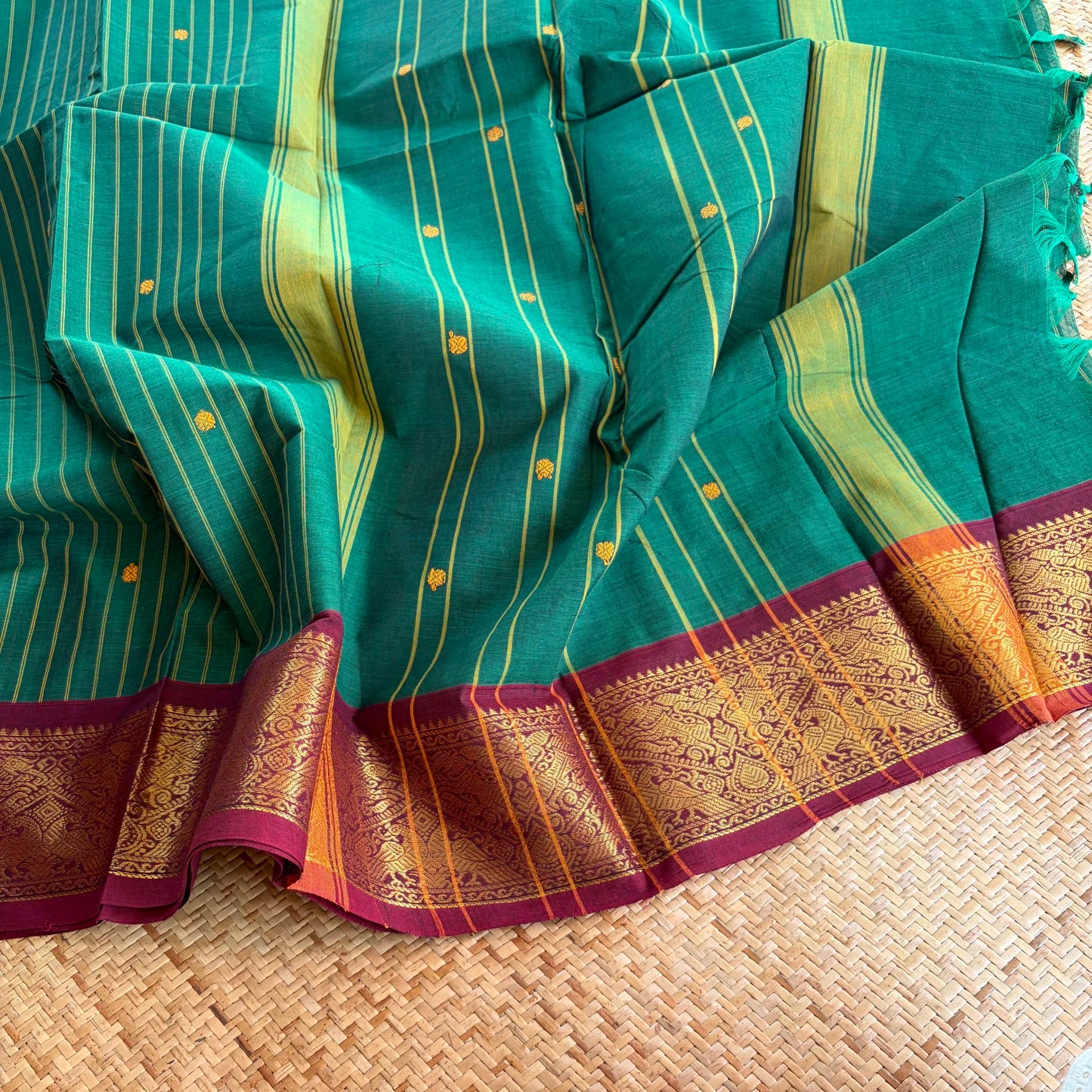 Chettinad Cotton Saree, Green
