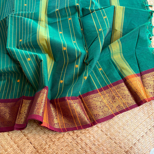 Chettinad Cotton Saree, Green