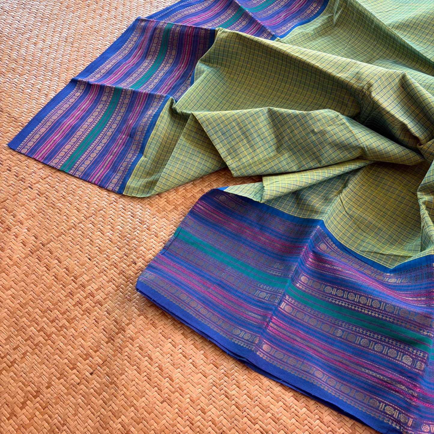 Chettinad Cotton Saree, Green