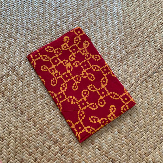 Red Wax Printed  Cotton Blouse piece