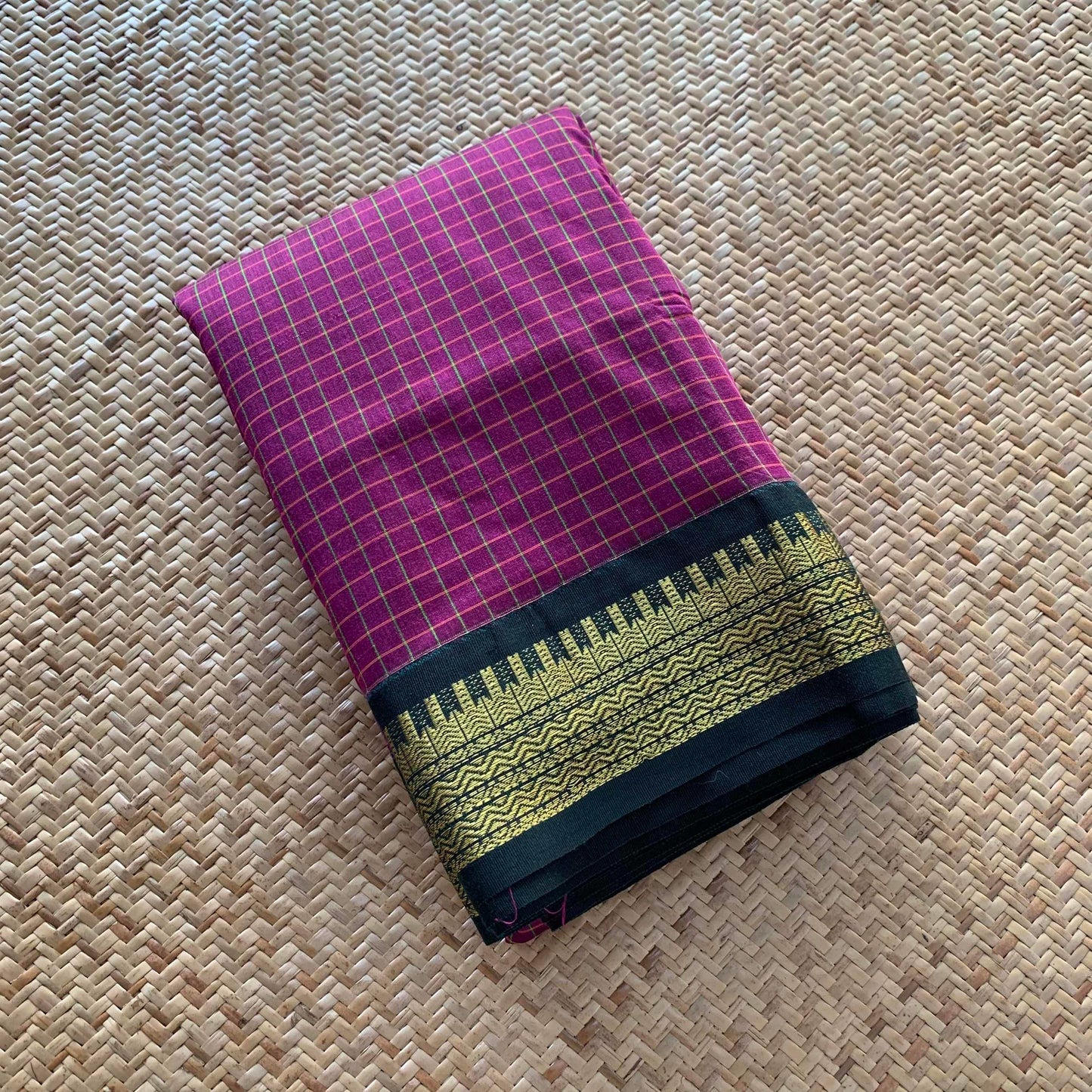 Purple, Kalyani Silk Cotton.