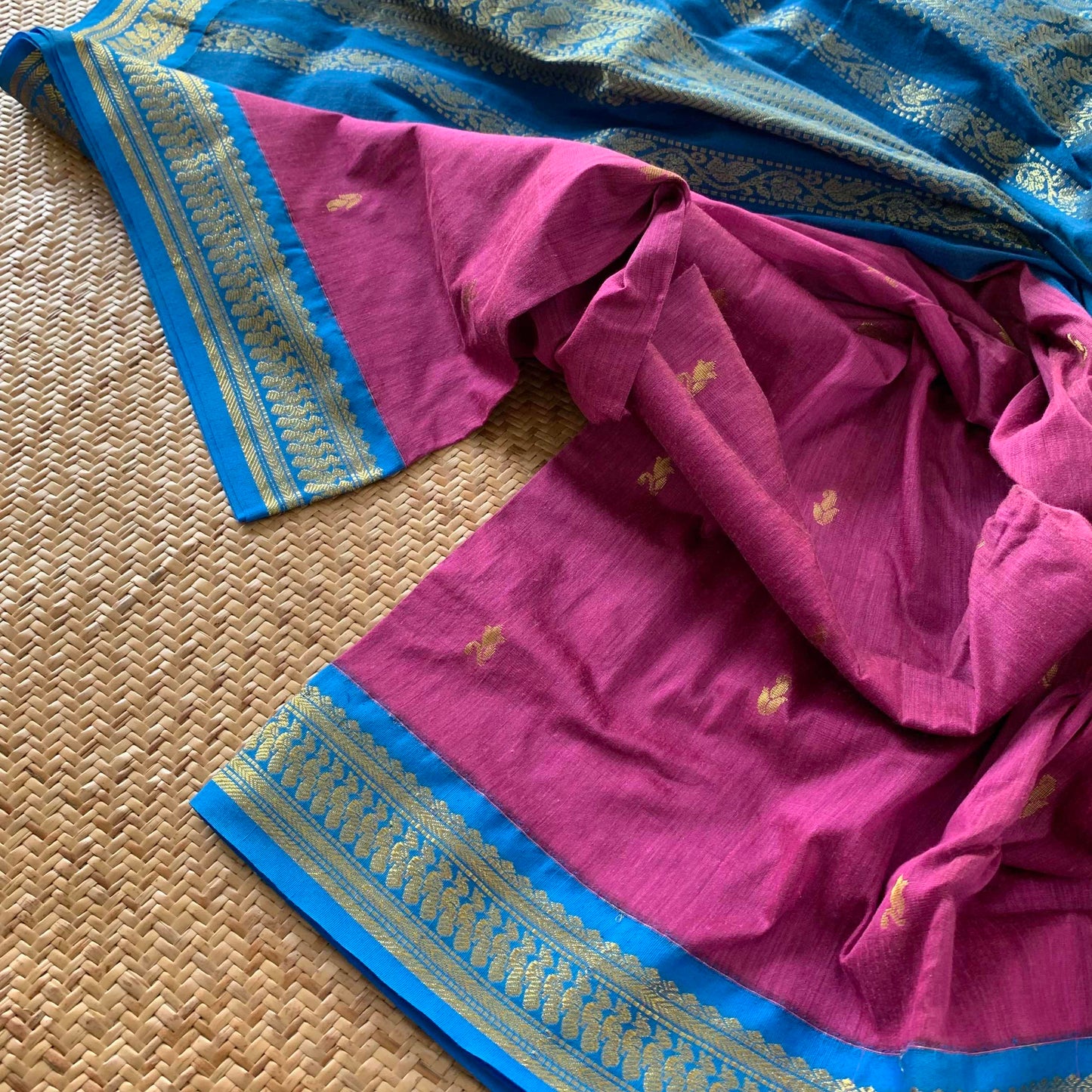 Onion Pink, Kalyani Silk Cotton.