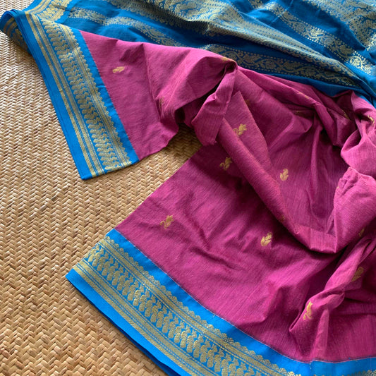 Onion Pink, Kalyani Silk Cotton.