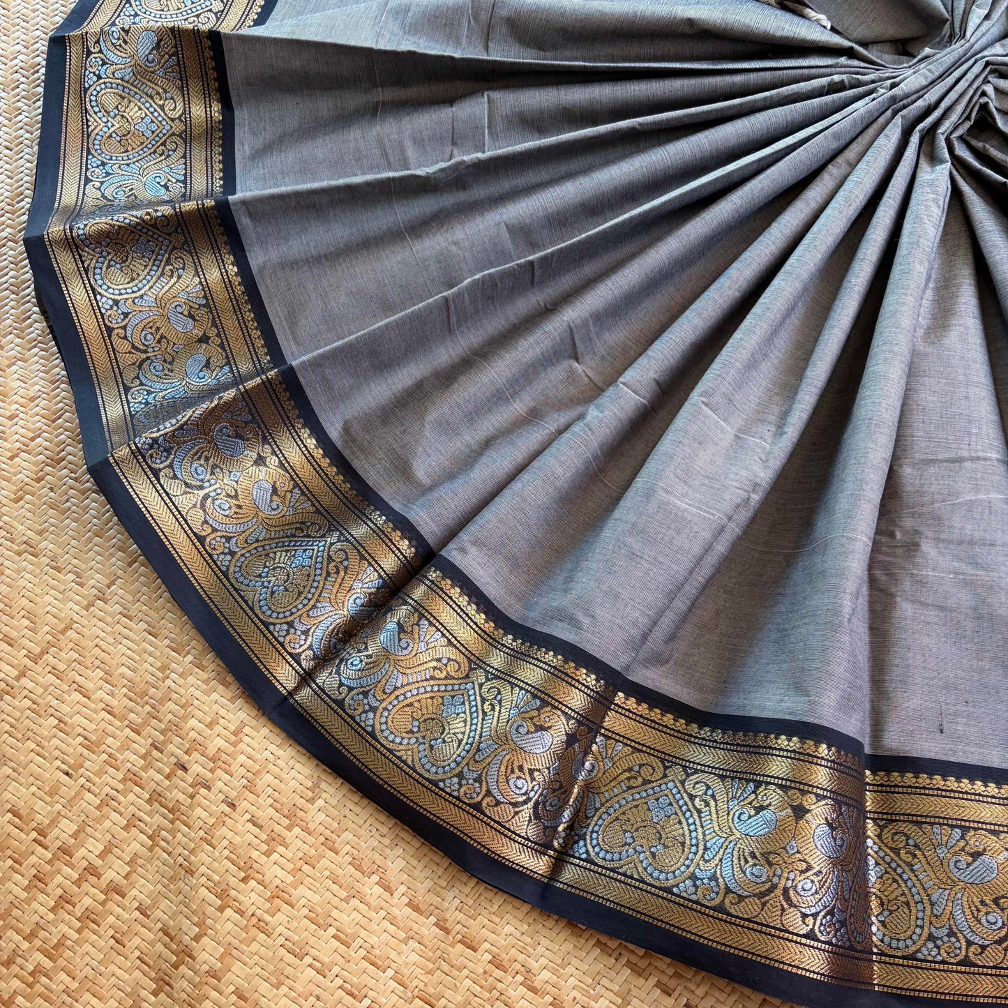 Chettinad Cotton Saree,Grey