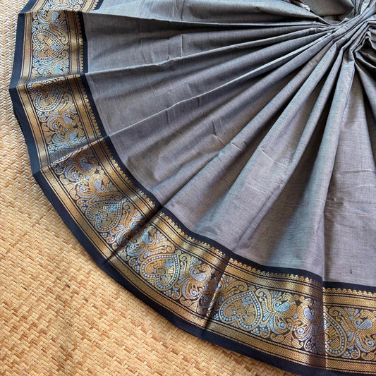 Chettinad Cotton Saree,Grey