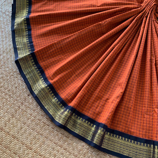 Brown, Kalyani Silk Cotton.