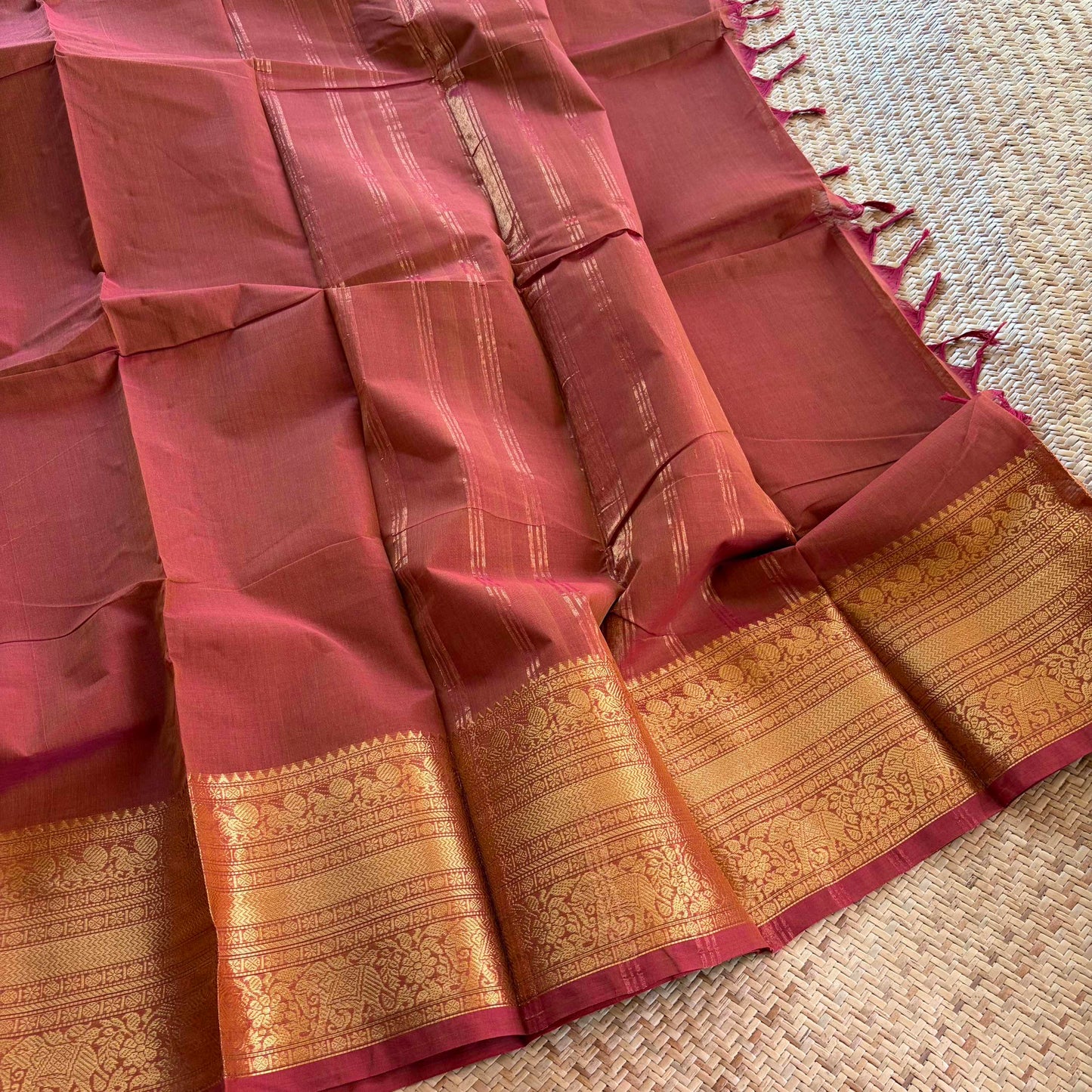 Chettinad Cotton Saree, Brown