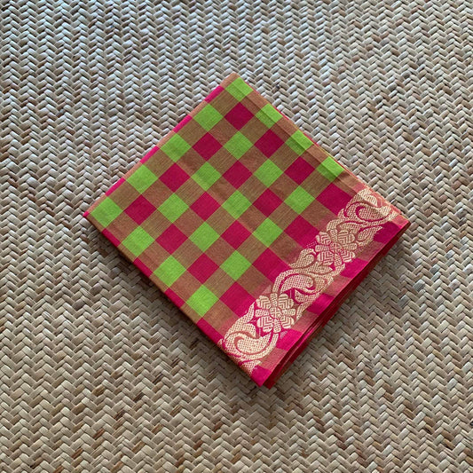 Multicoloured, Chettinad Cotton Blouse piece