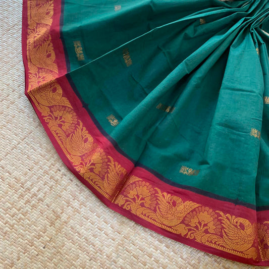 Green, Madurai Sungadi Saree With Butta