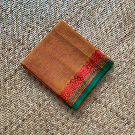 Rust Orange, Chettinad Cotton Blouse piece