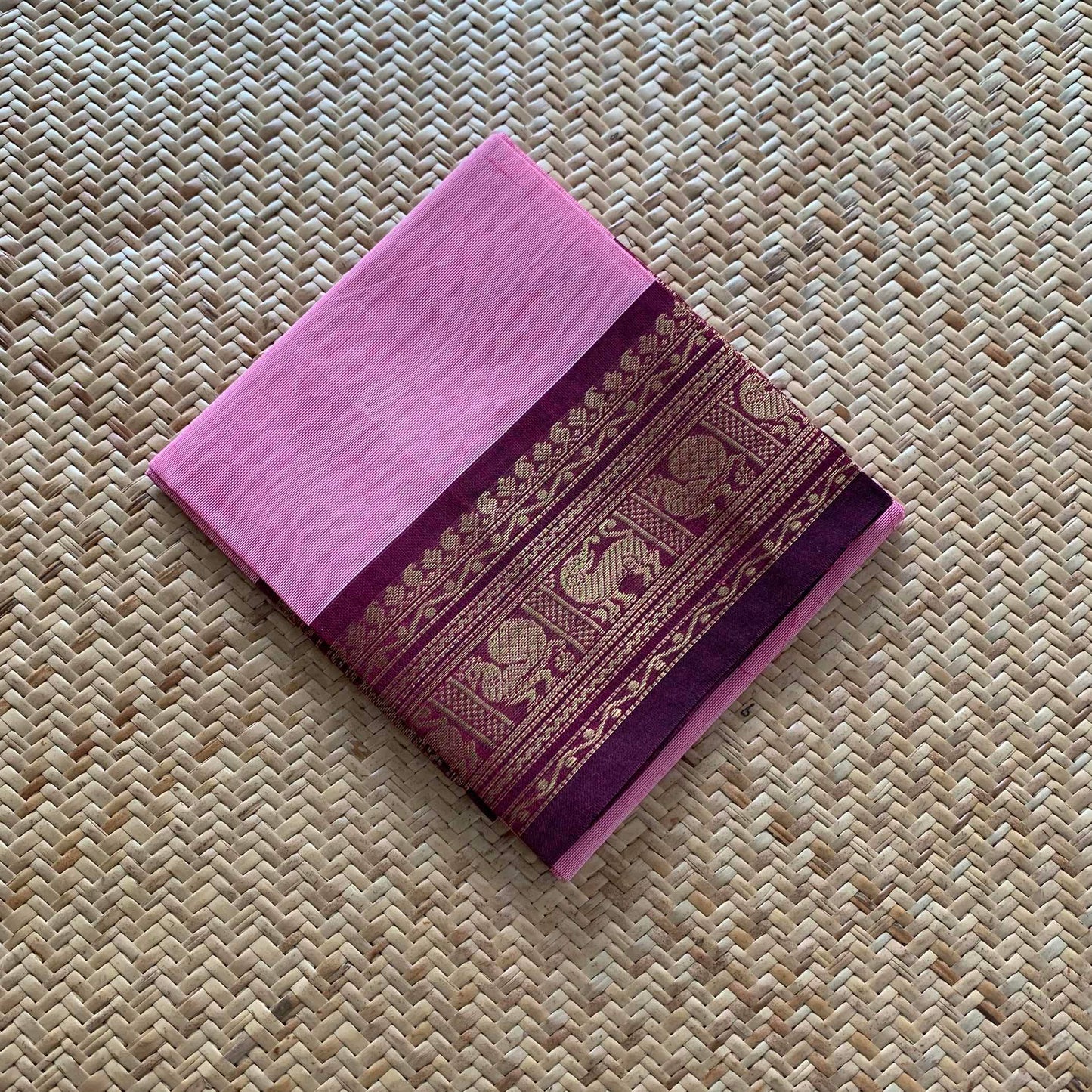 Pink, Chettinad Cotton Blouse piece