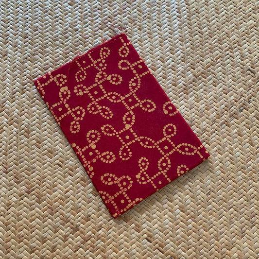 Red Wax Printed  Cotton Blouse piece