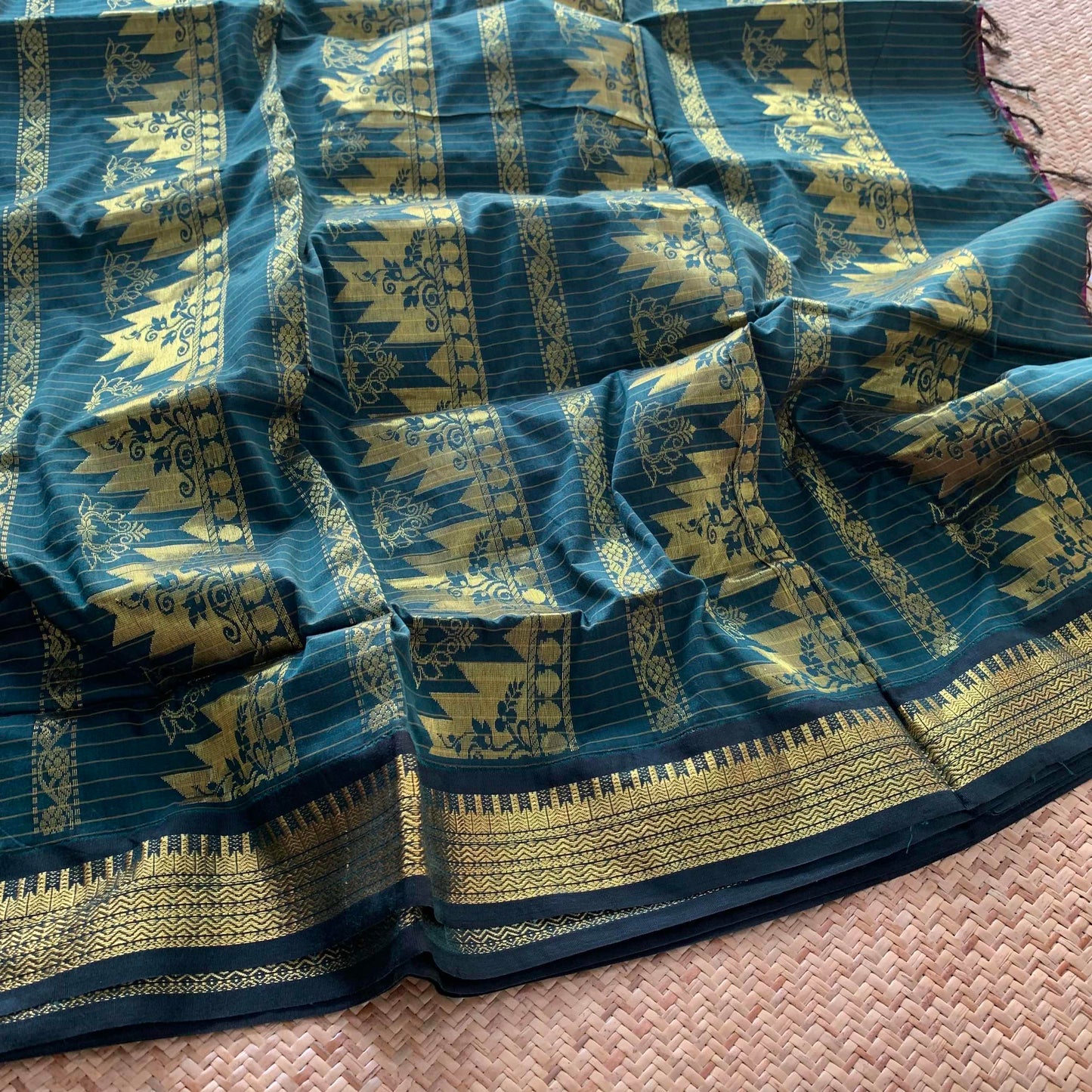 Purple, Kalyani Silk Cotton.