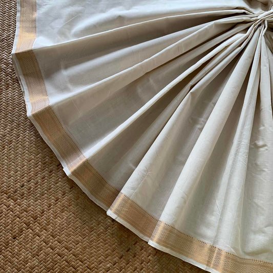 Magalagiri Handwoven Saree, Off White