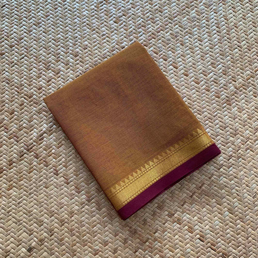 Gloden Brown, Chettinad Cotton Blouse piece